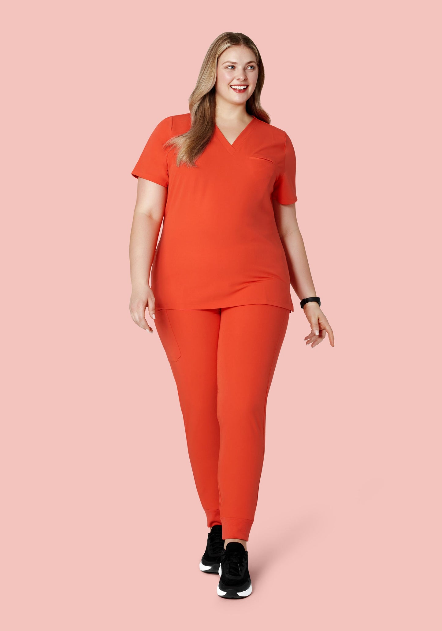 High Waisted Joggers Sunset Orange