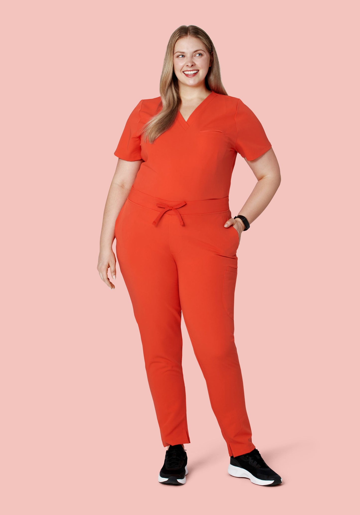 6 Pocket Slim Pants Sunset Orange