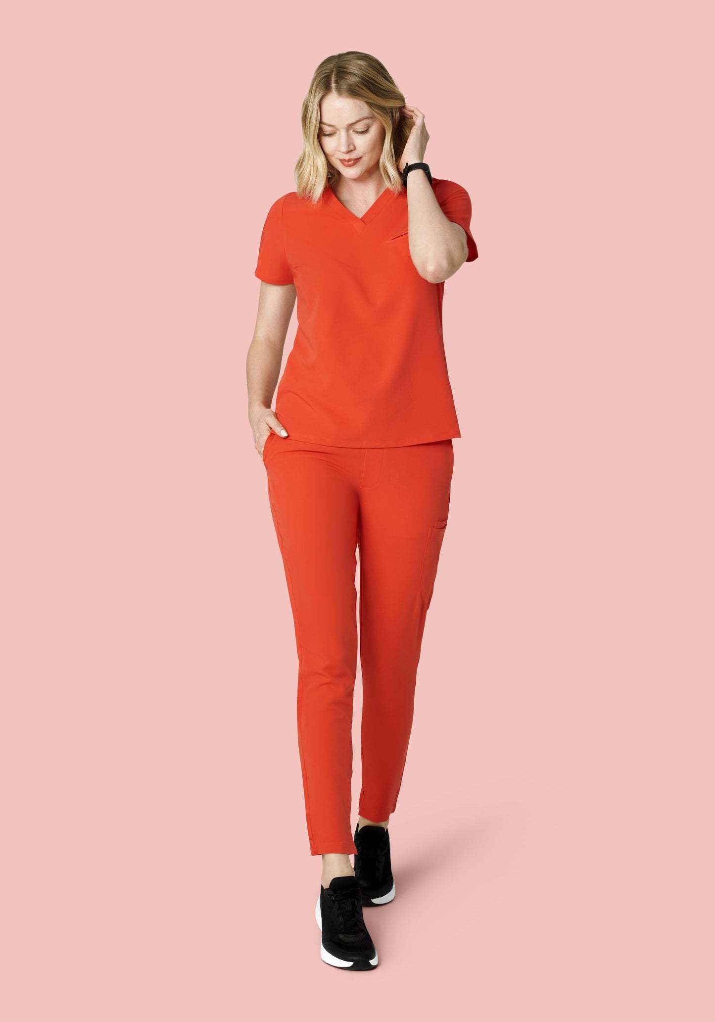 6 Pocket Slim Pants Sunset Orange