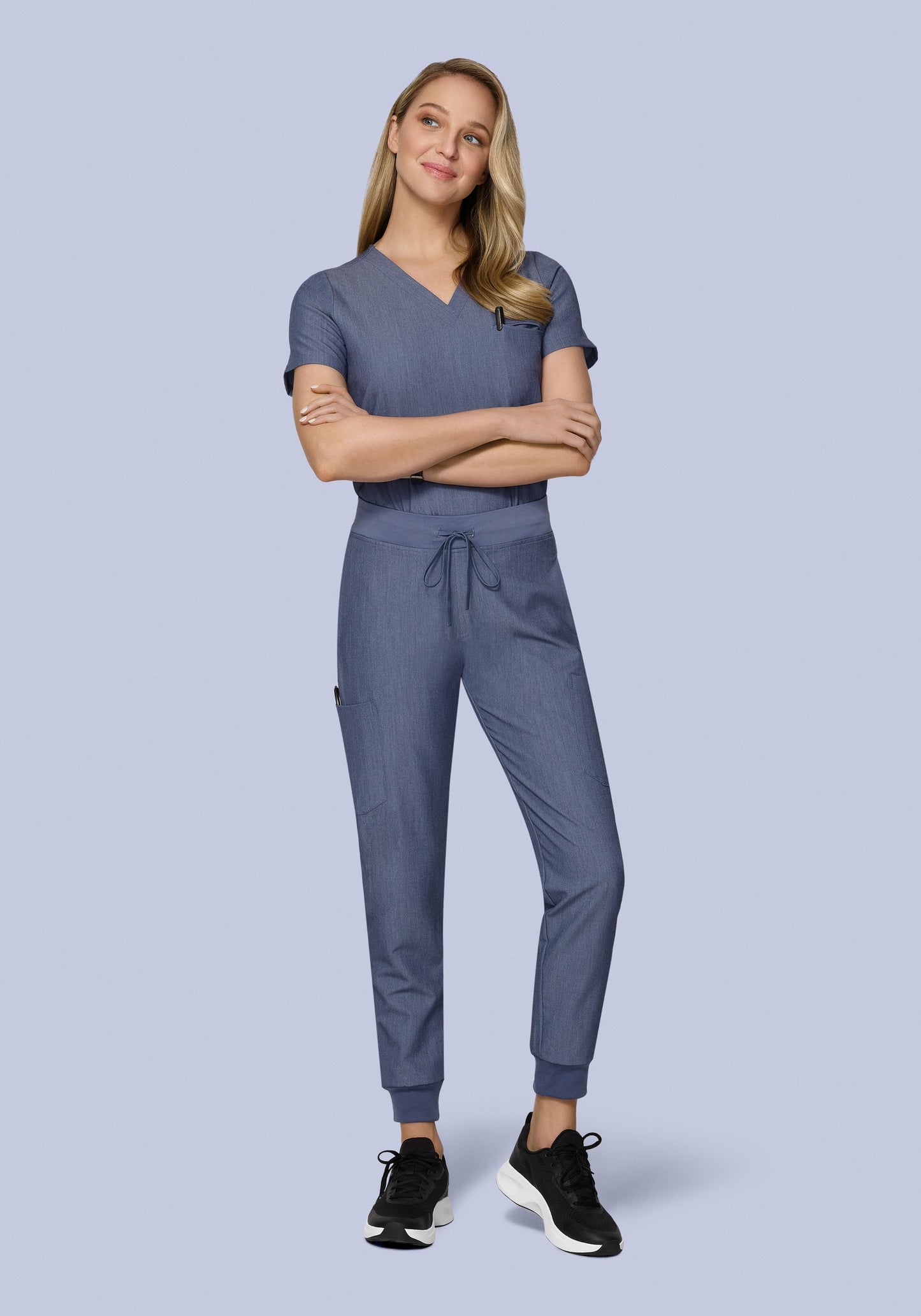 One Pocket Top Heather Denim