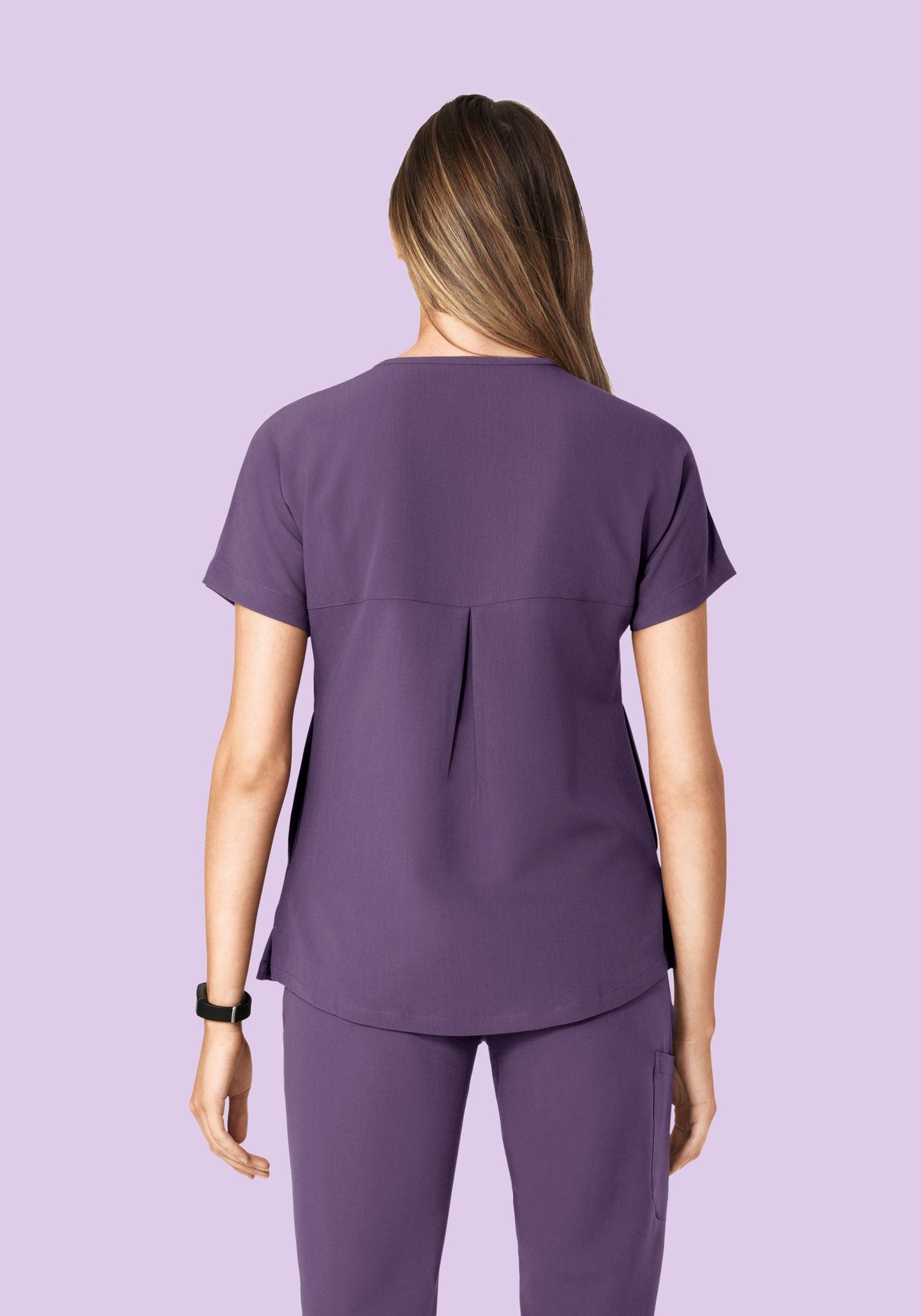 Oversized V Neck Top Dewberry
