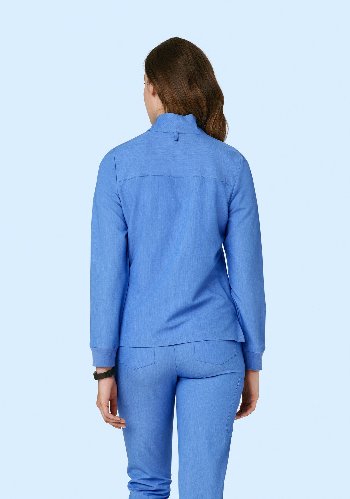 Women's Modern Scrub Jacket Heather Blue