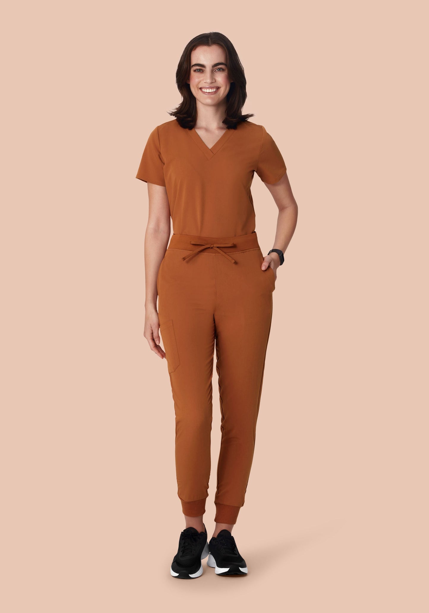 High Waisted Joggers Roasted Pecan