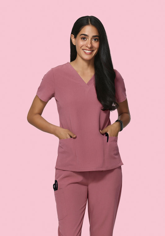 6 Pocket Top Mauve