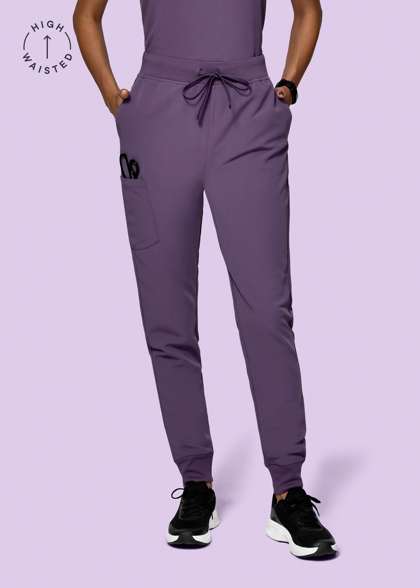High Waisted Joggers Dewberry