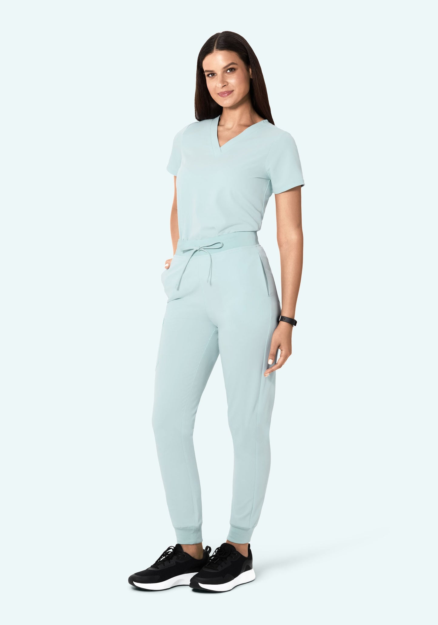 High Waisted Joggers Sky