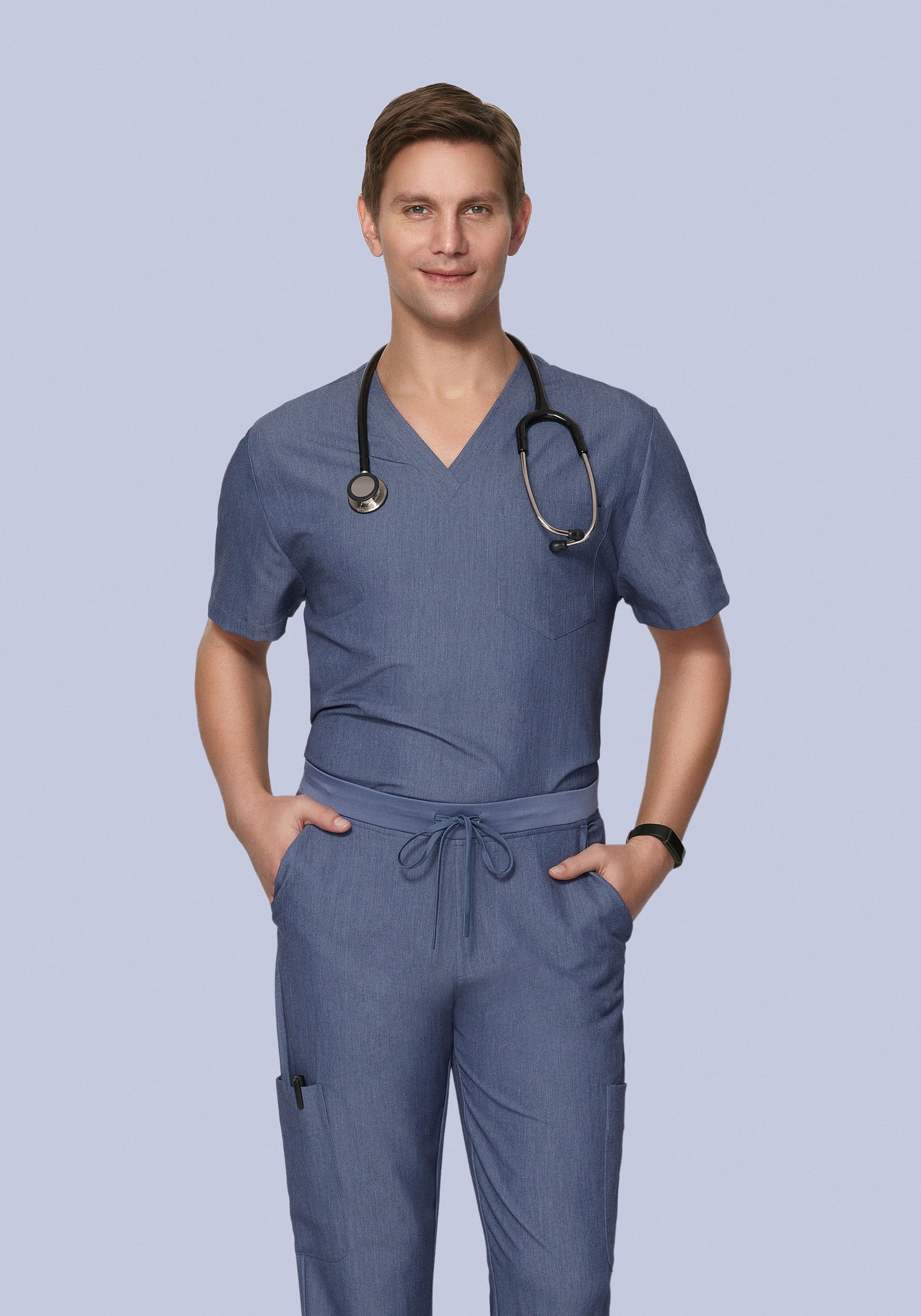 Two Pocket Top Heather Denim