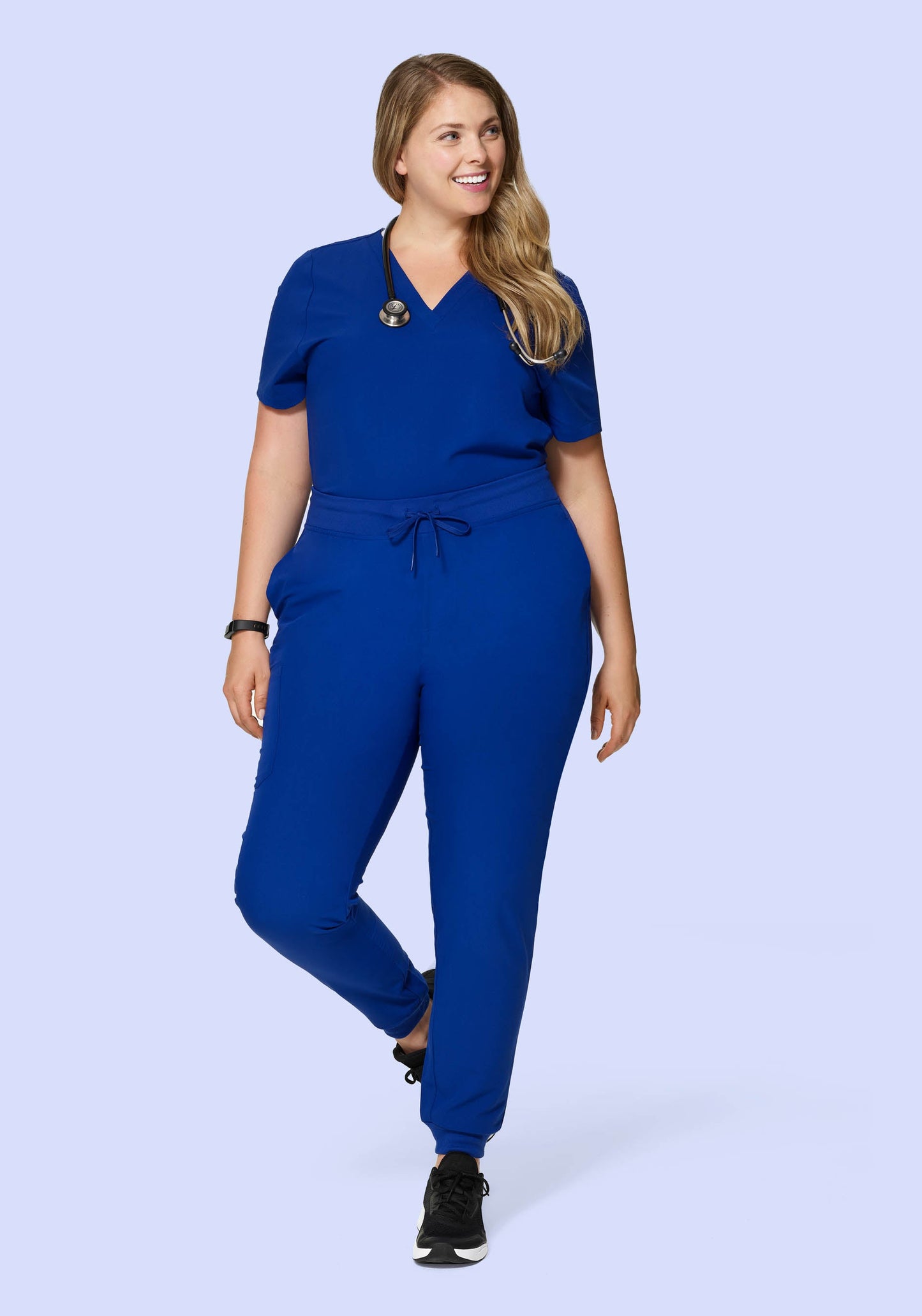 High Waisted Joggers Galaxy Blue