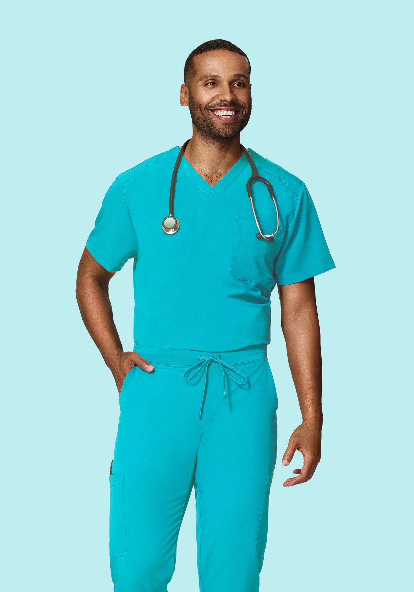 Three Pocket Top Teal