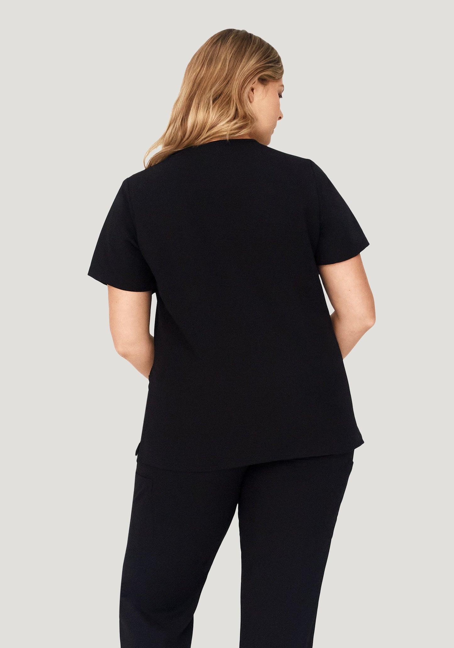 5 Pocket Notch Neck Top Black