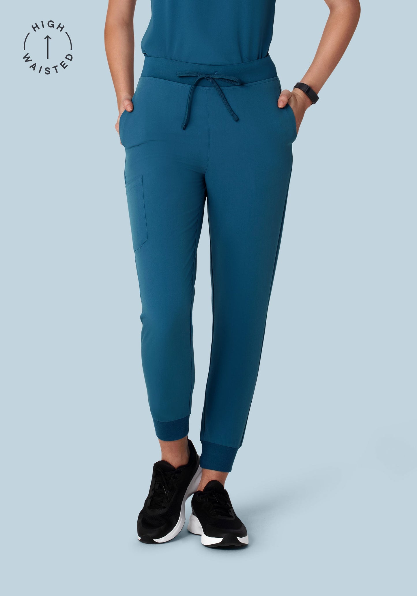 High Waisted Joggers Harbor Blue