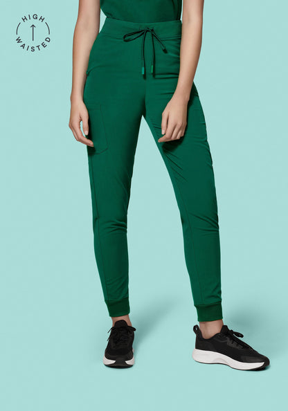 High Waisted Joggers Hunter Green