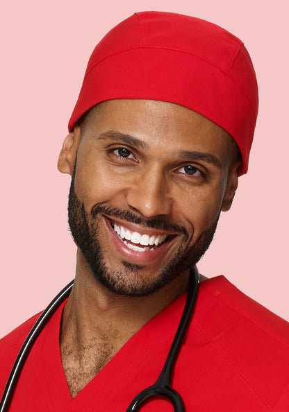 Contemporary Scrub Cap Candy Red