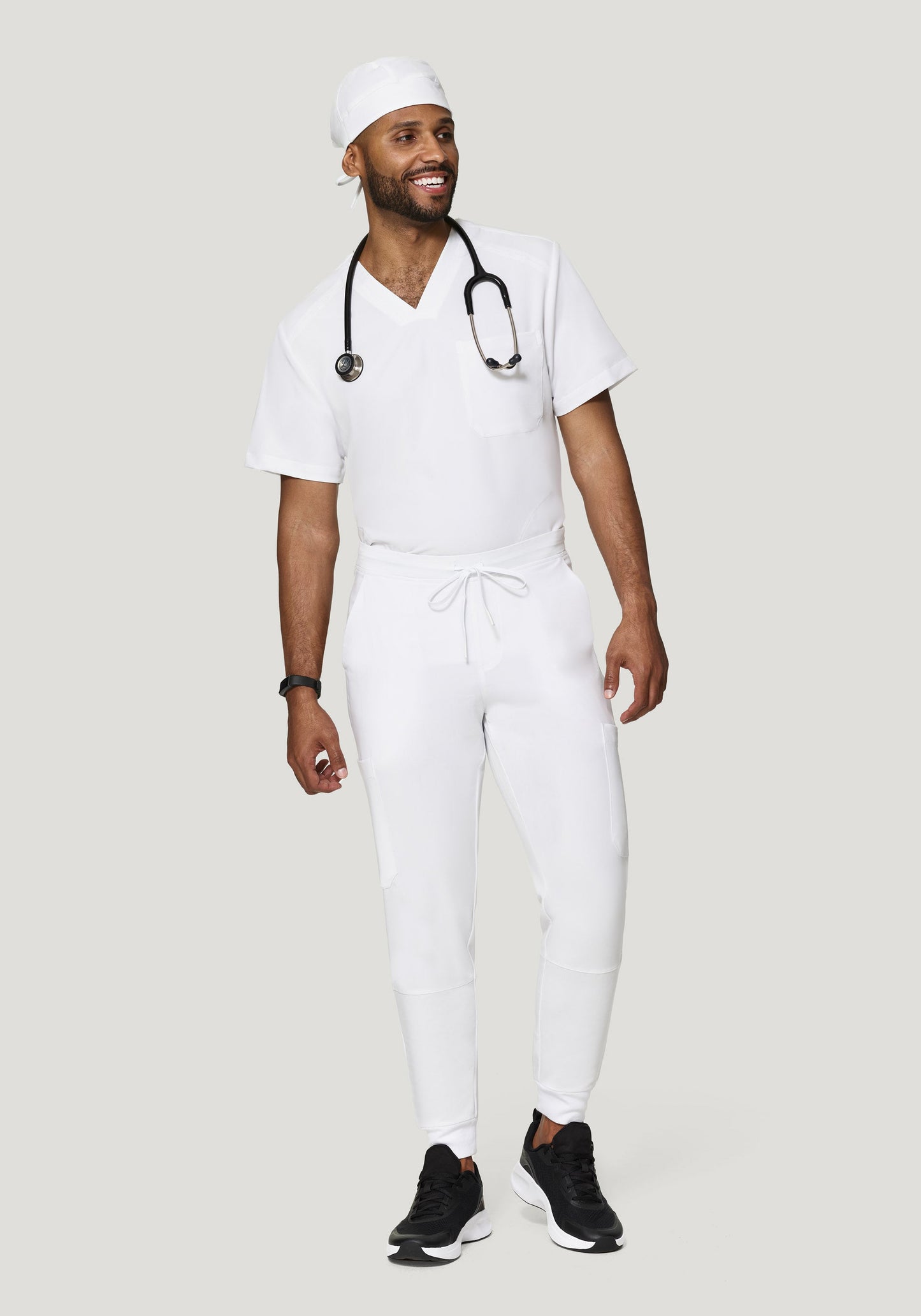 Contemporary Scrub Cap White