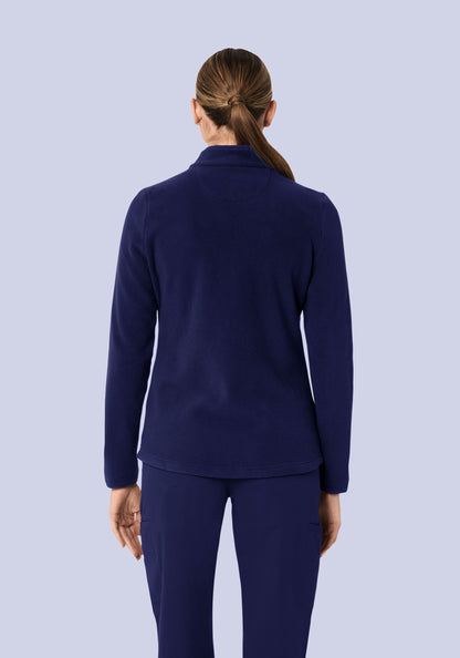 Women's Fleece Scrub Jacket Navy