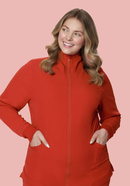 Women's Modern Scrub Jacket Rust