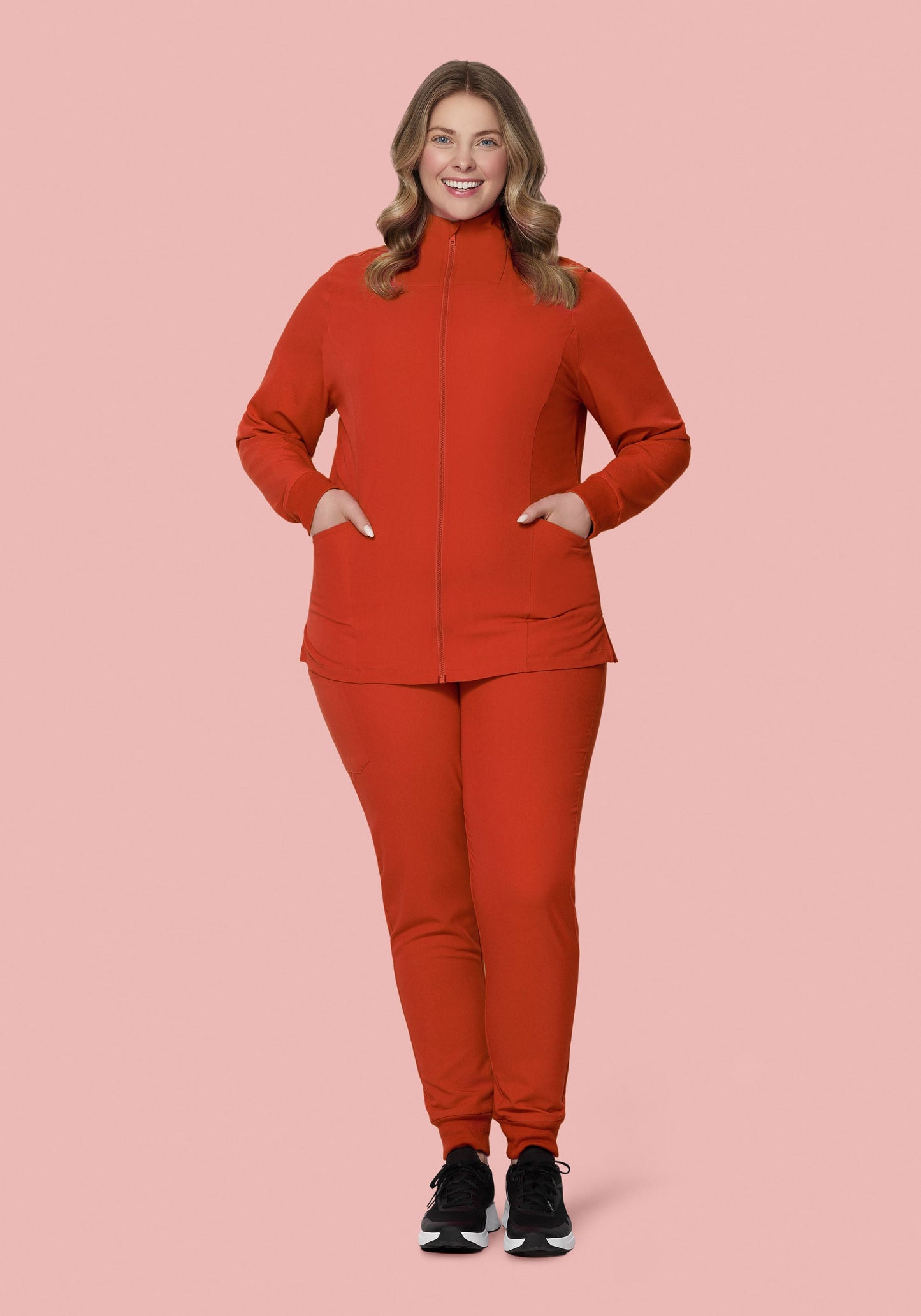 Women's Modern Scrub Jacket Rust