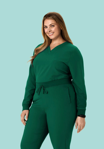 Long Sleeve 6 Pocket Top Hunter Green