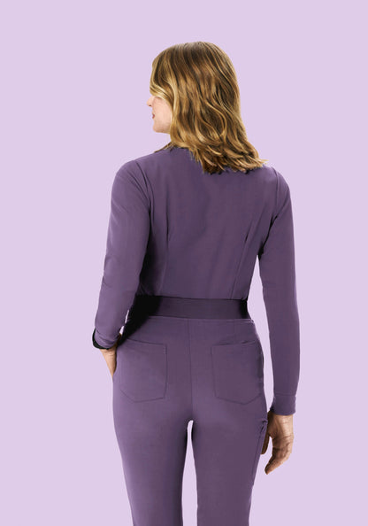 Long Sleeve 6 Pocket Top Dewberry