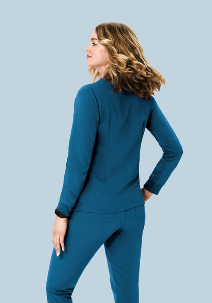 Long Sleeve 6 Pocket Top Harbor Blue