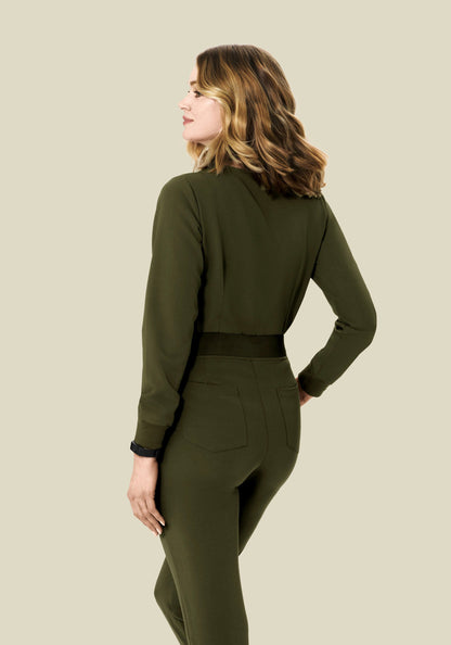 Long Sleeve 6 Pocket Top Olive