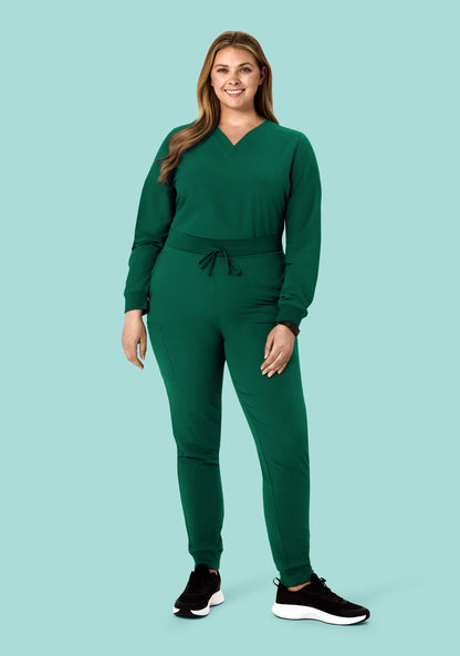 Long Sleeve 6 Pocket Top Hunter Green