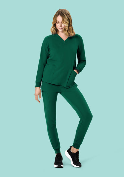 Long Sleeve 6 Pocket Top Hunter Green