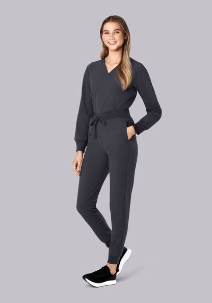 Long Sleeve 6 Pocket Top Pewter