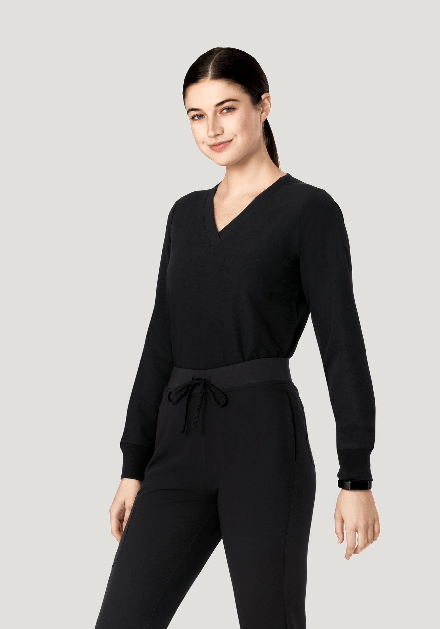 Long Sleeve 6 Pocket Top Black