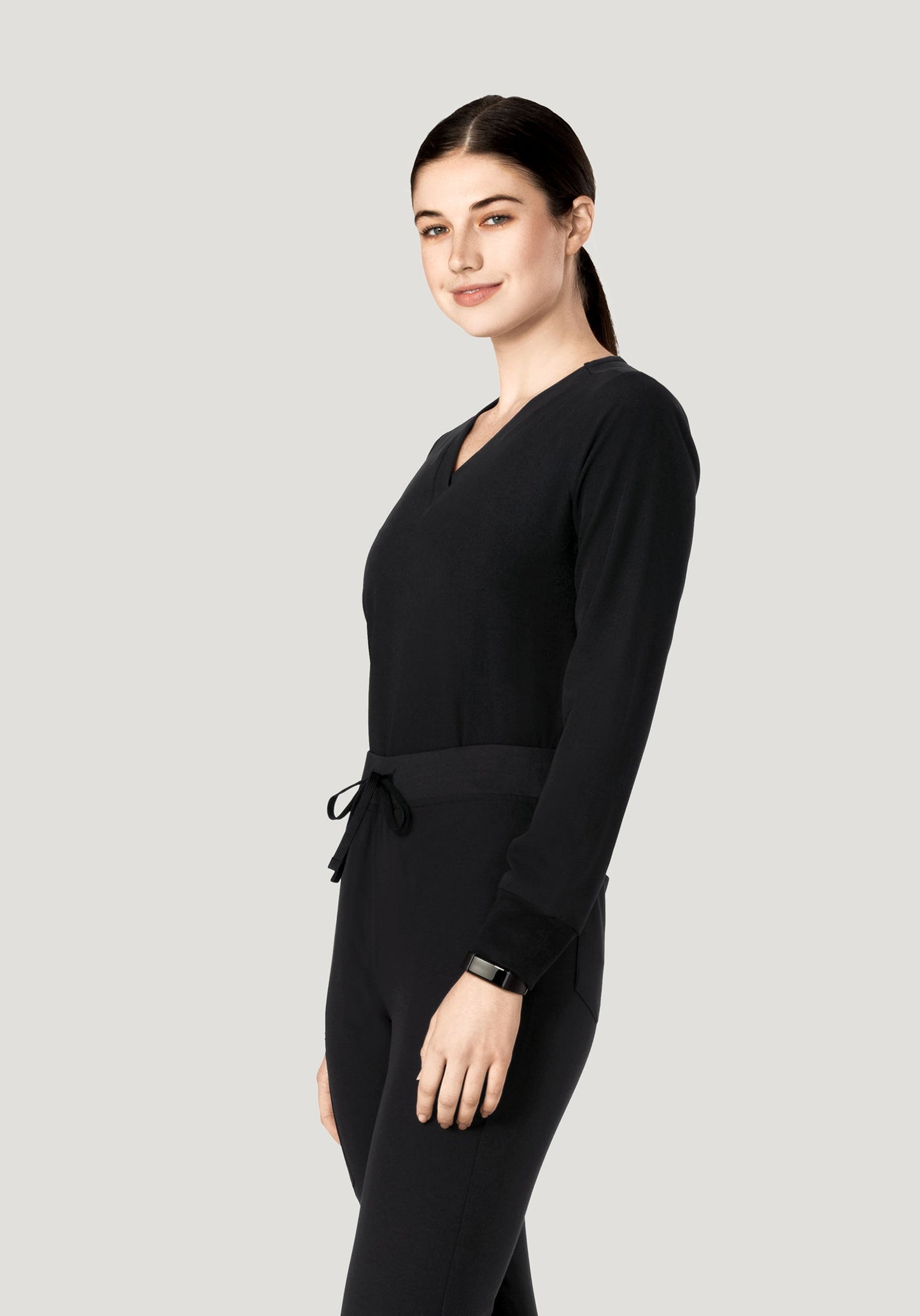 Long Sleeve 6 Pocket Top Black