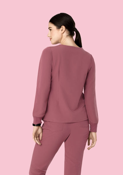Long Sleeve 6 Pocket Top Mauve