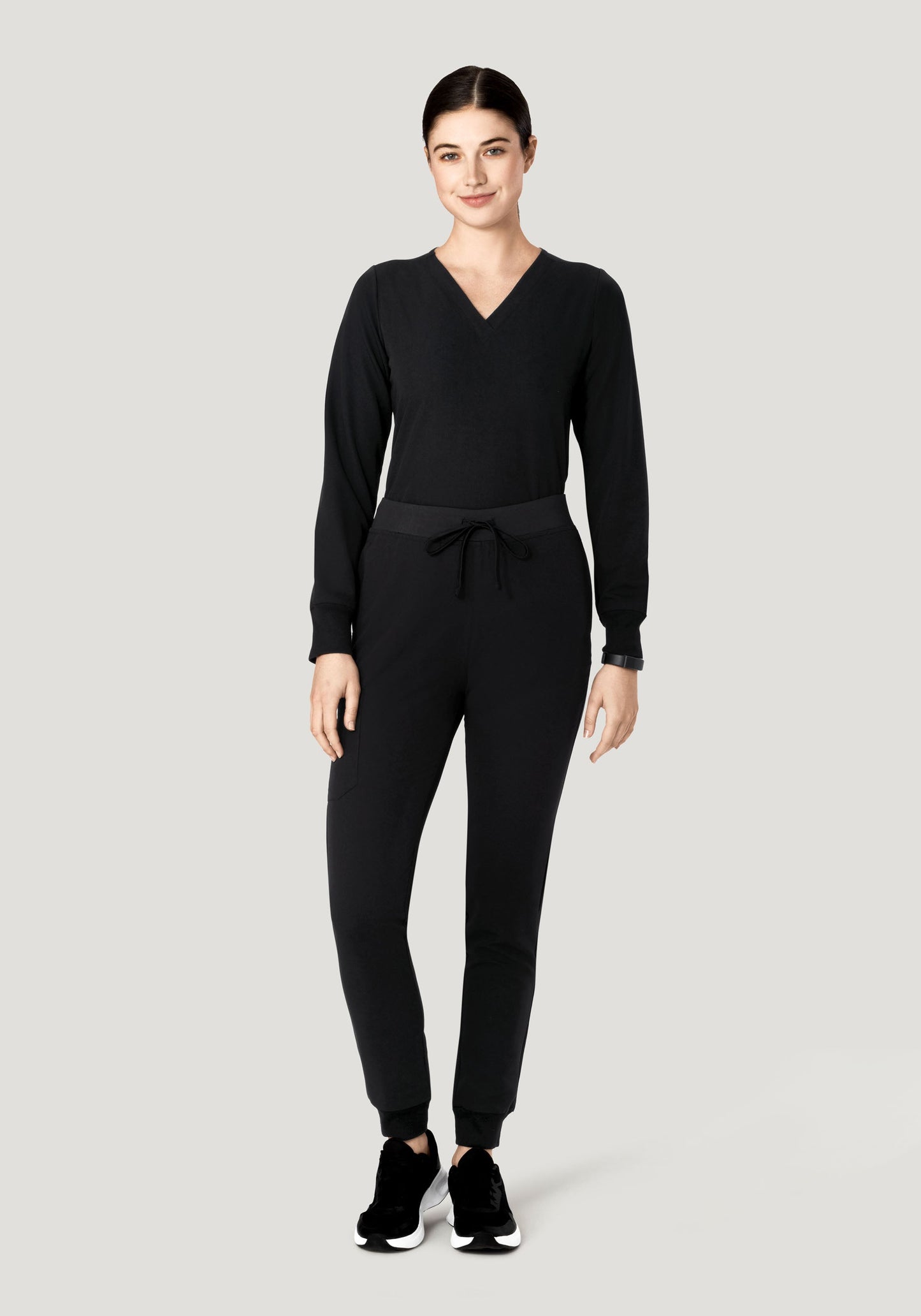 Long Sleeve 6 Pocket Top Black