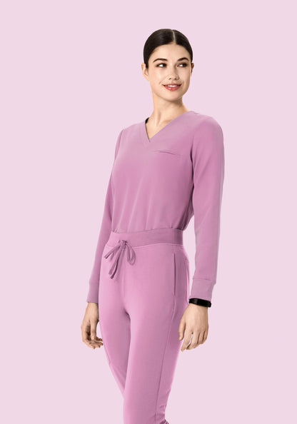 Long Sleeve One Pocket Top Lilac