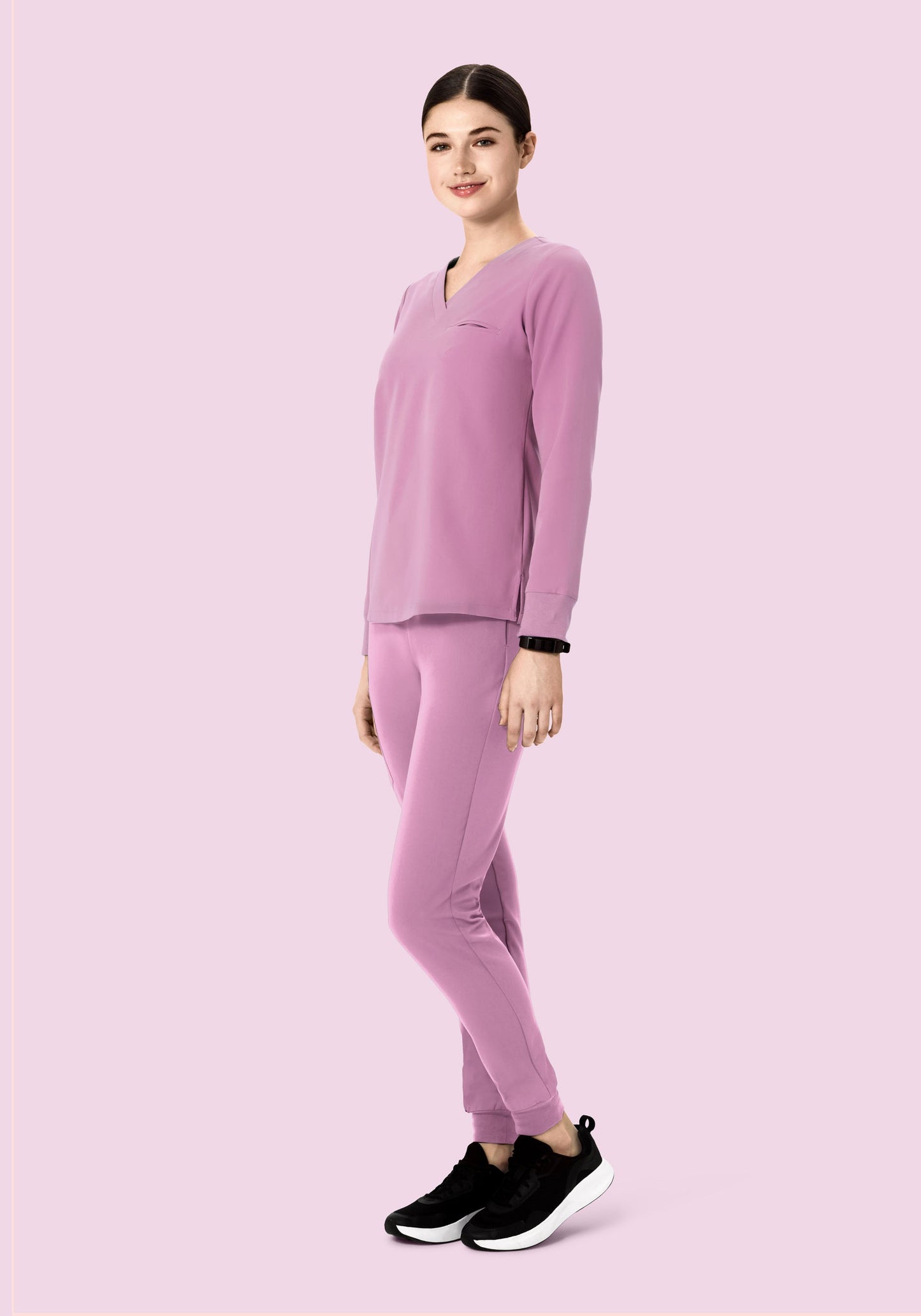 Long Sleeve One Pocket Top Lilac