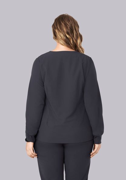 Long Sleeve 6 Pocket Top Pewter