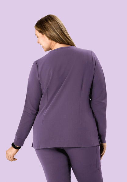 Long Sleeve 6 Pocket Top Dewberry