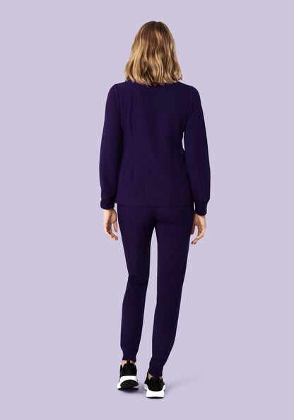Long Sleeve 6 Pocket Top Eggplant