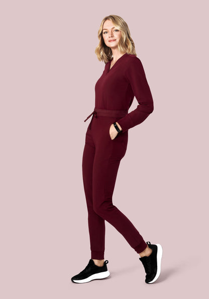 Long Sleeve 6 Pocket Top Wine