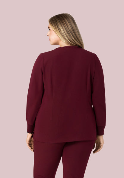 Long Sleeve 6 Pocket Top Wine