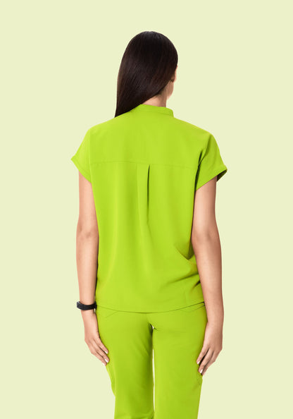 Mandarin Dolman Top Apple Green