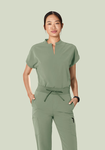 Mandarin Dolman Top Cool Sage