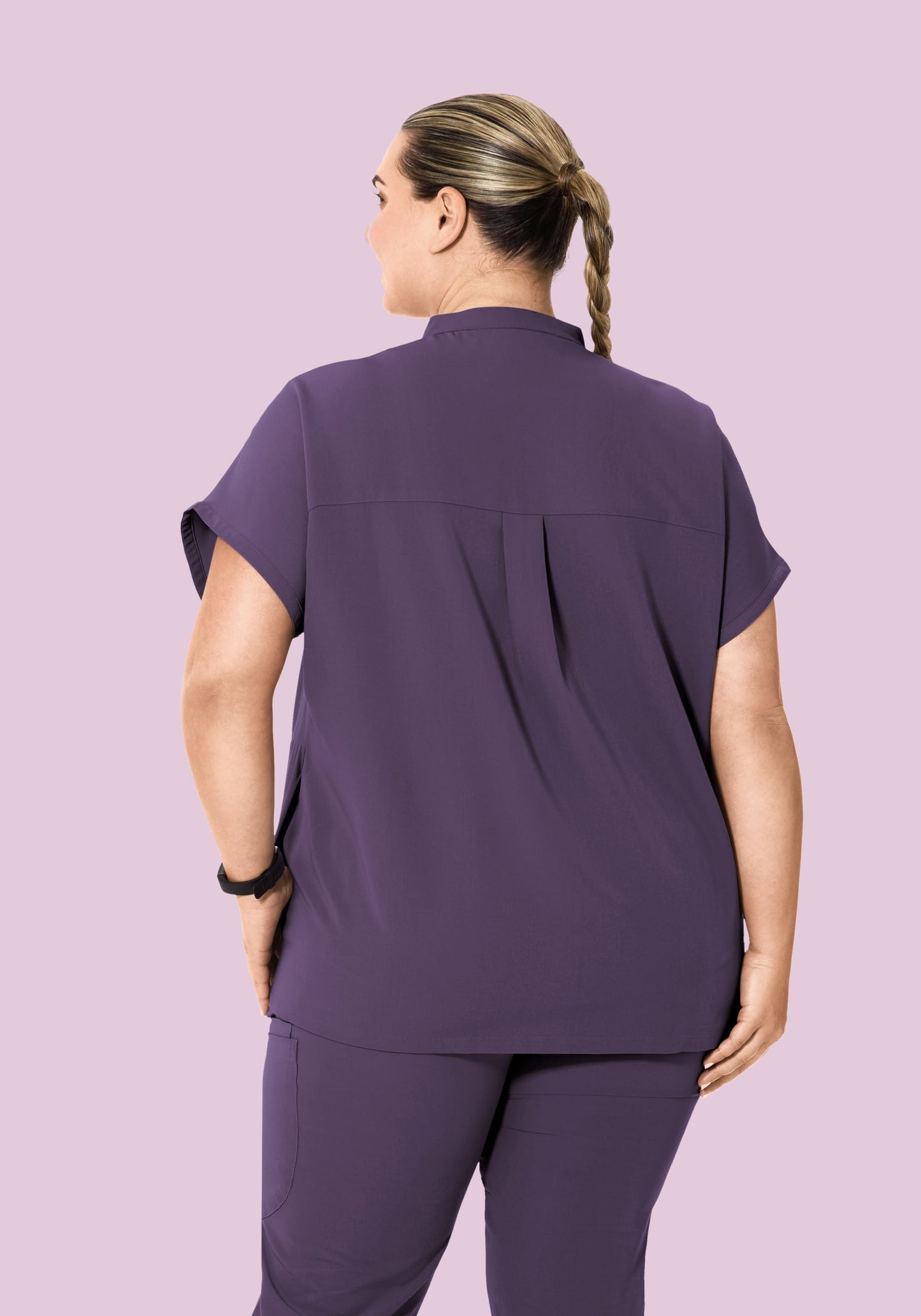 Mandarin Dolman Top Deep Dewberry