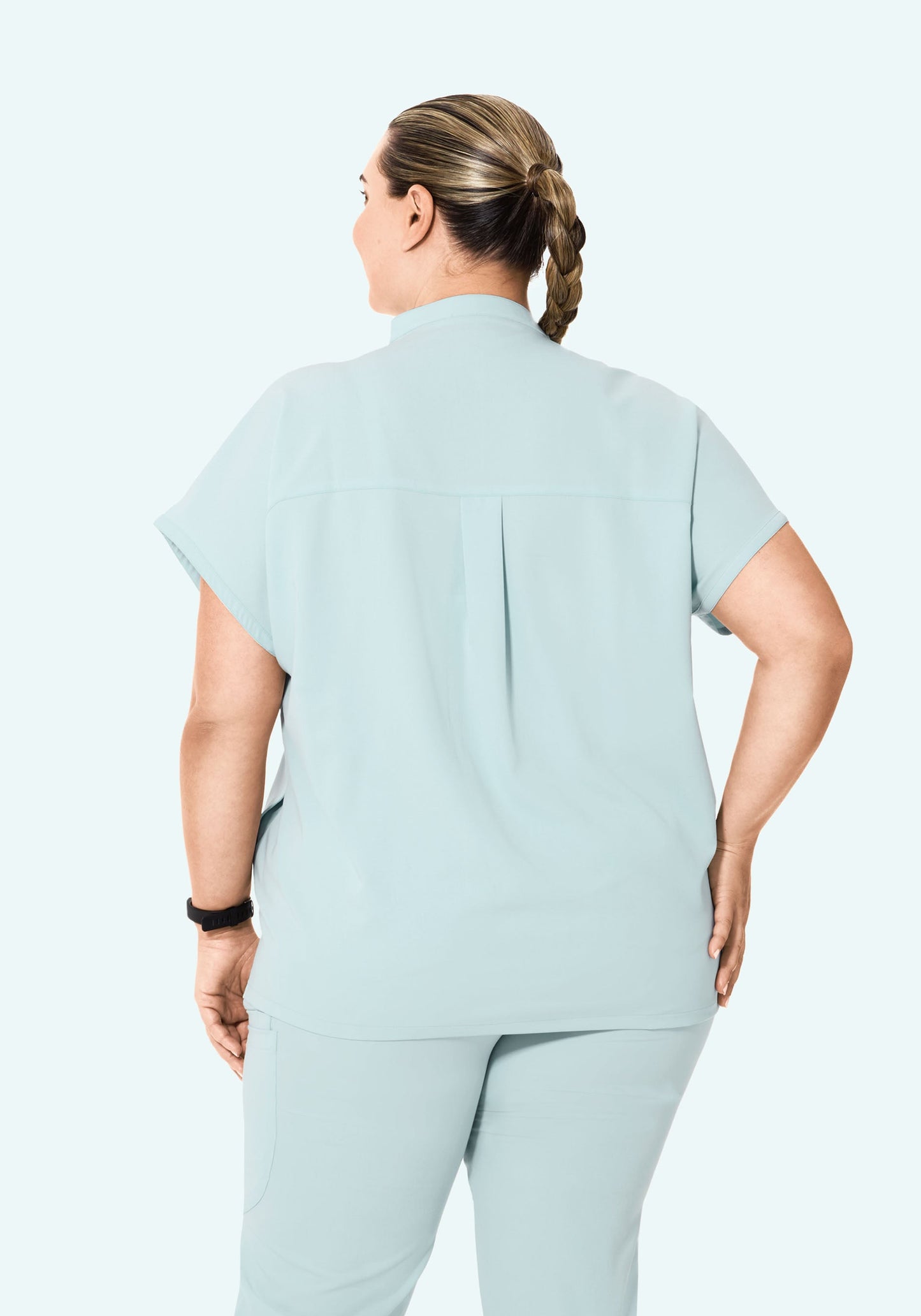 Mandarin Dolman Top Sky