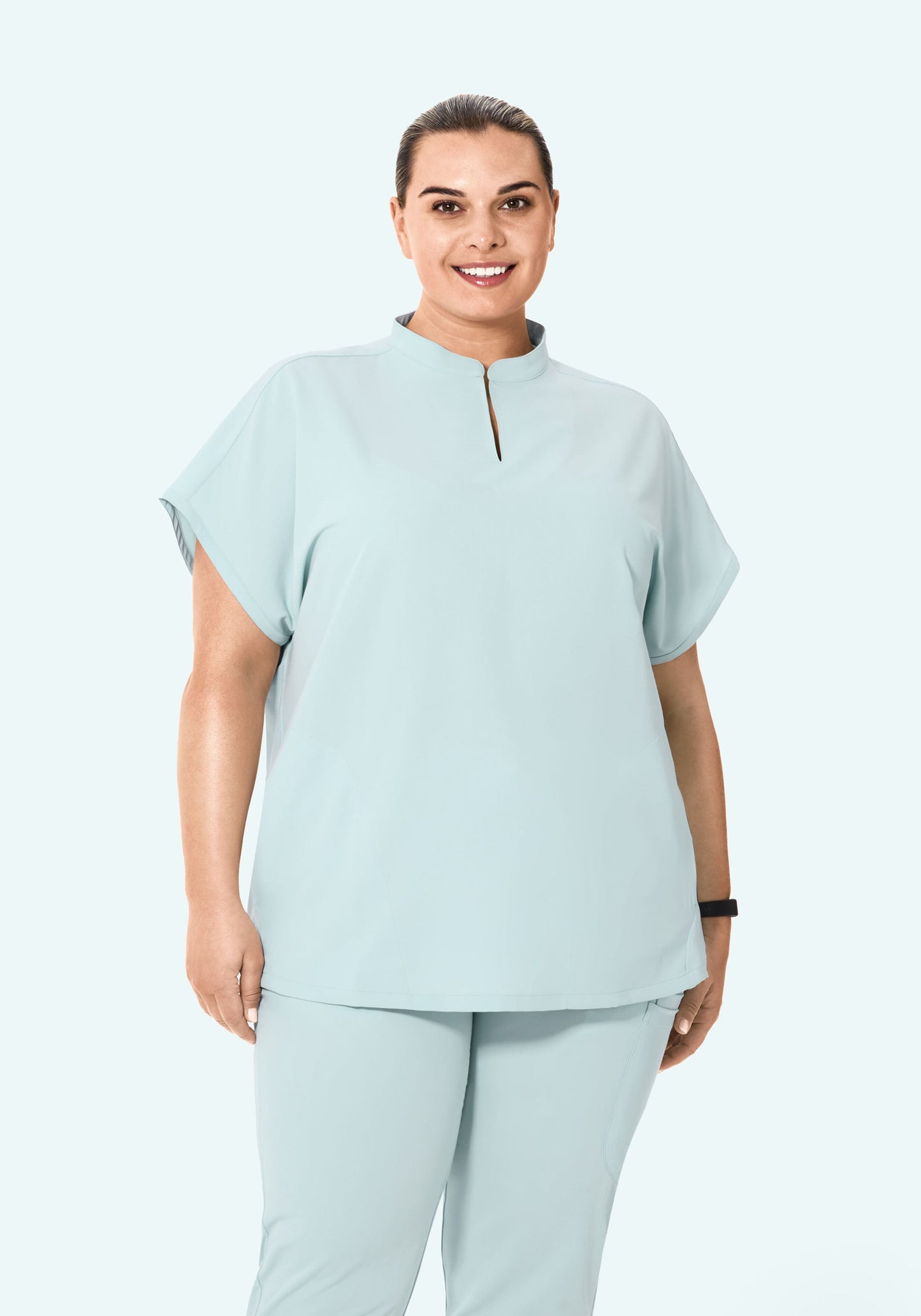 Mandarin Dolman Top Sky