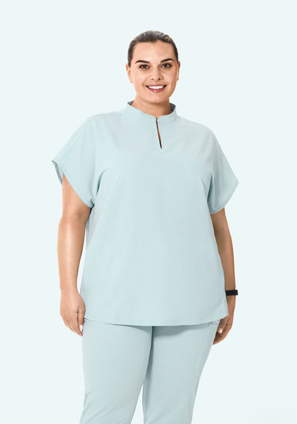 Mandarin Dolman Top Sky