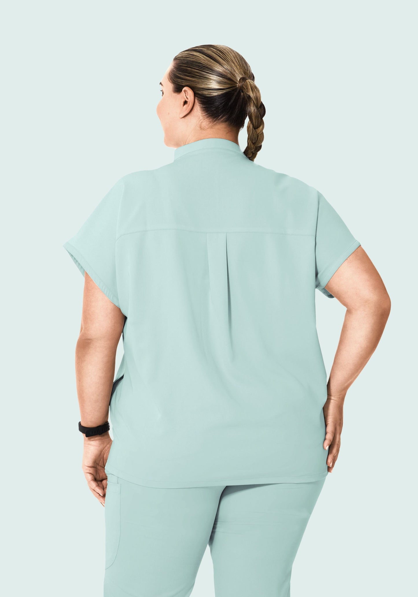 Mandarin Dolman Top Sterling Blue