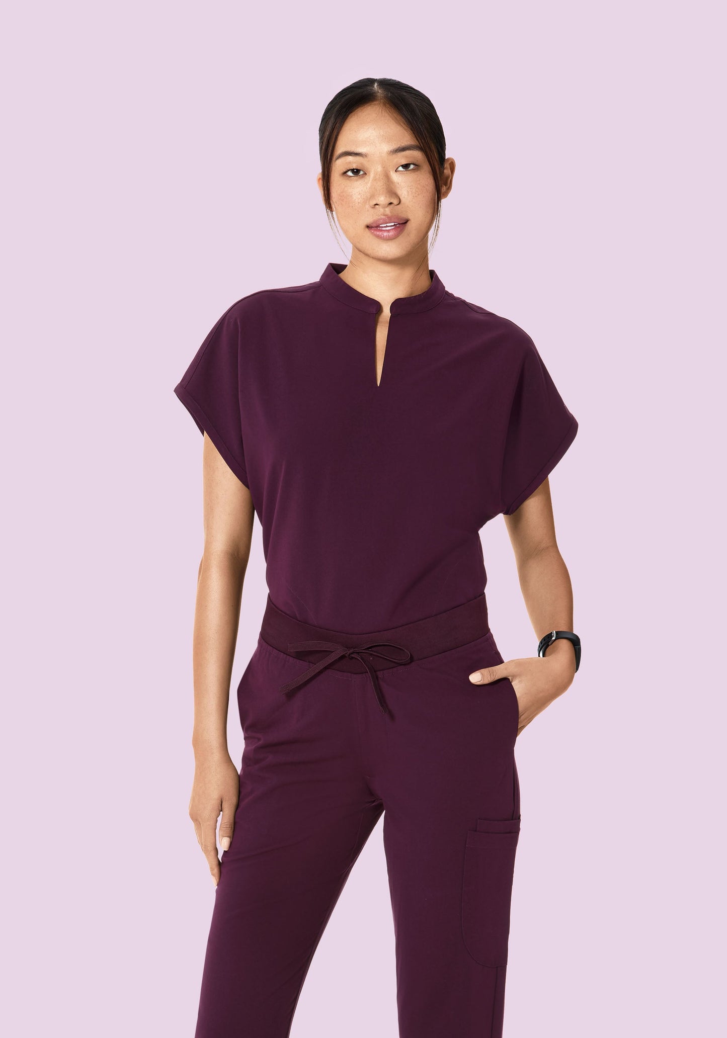Mandarin Dolman Top Açaí