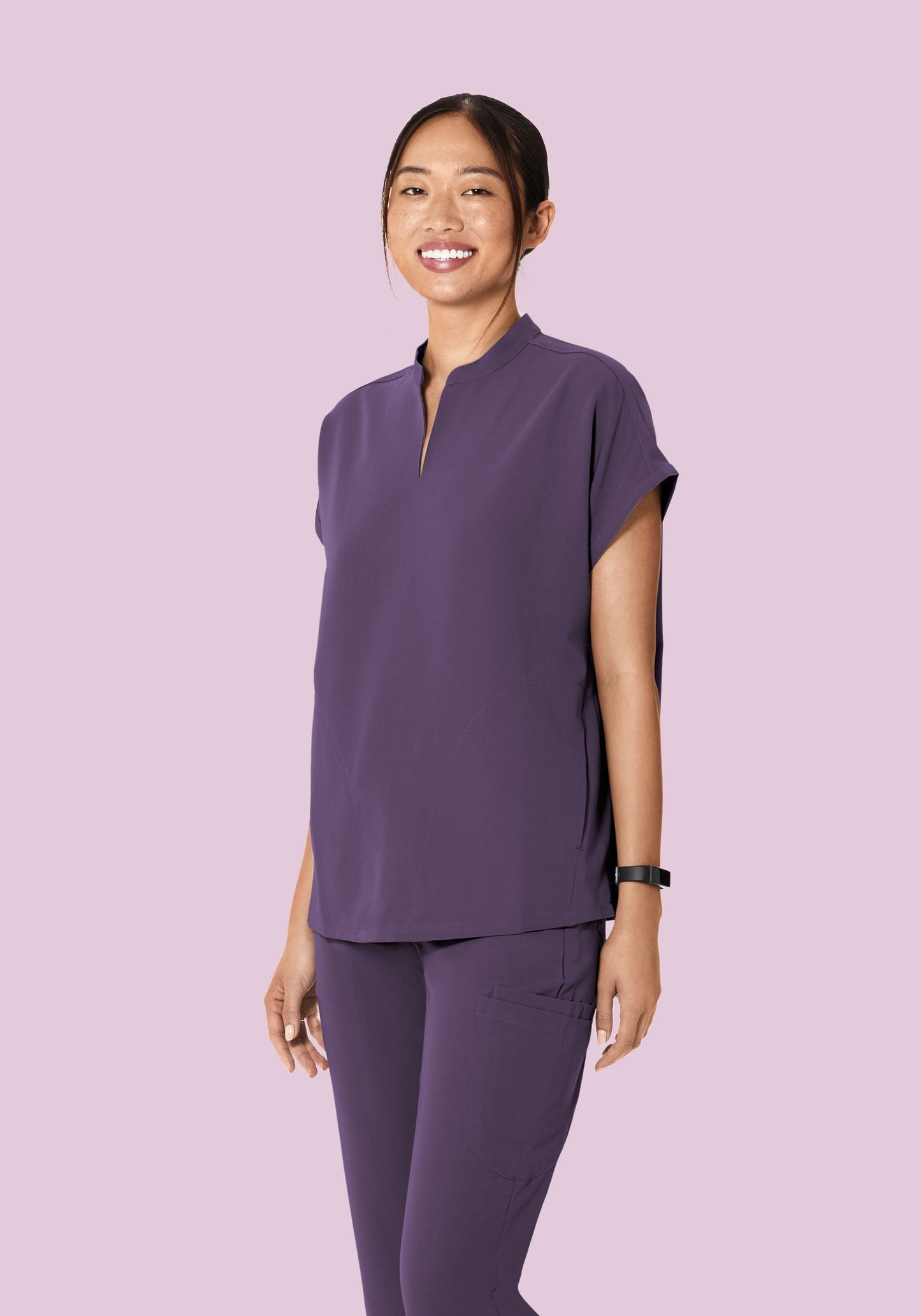 Mandarin Dolman Top Deep Dewberry