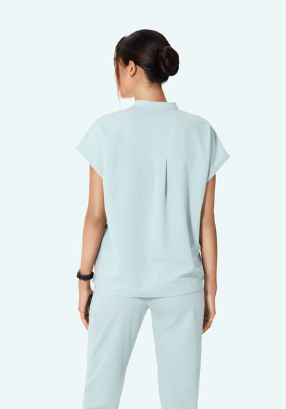 Mandarin Dolman Top Sky