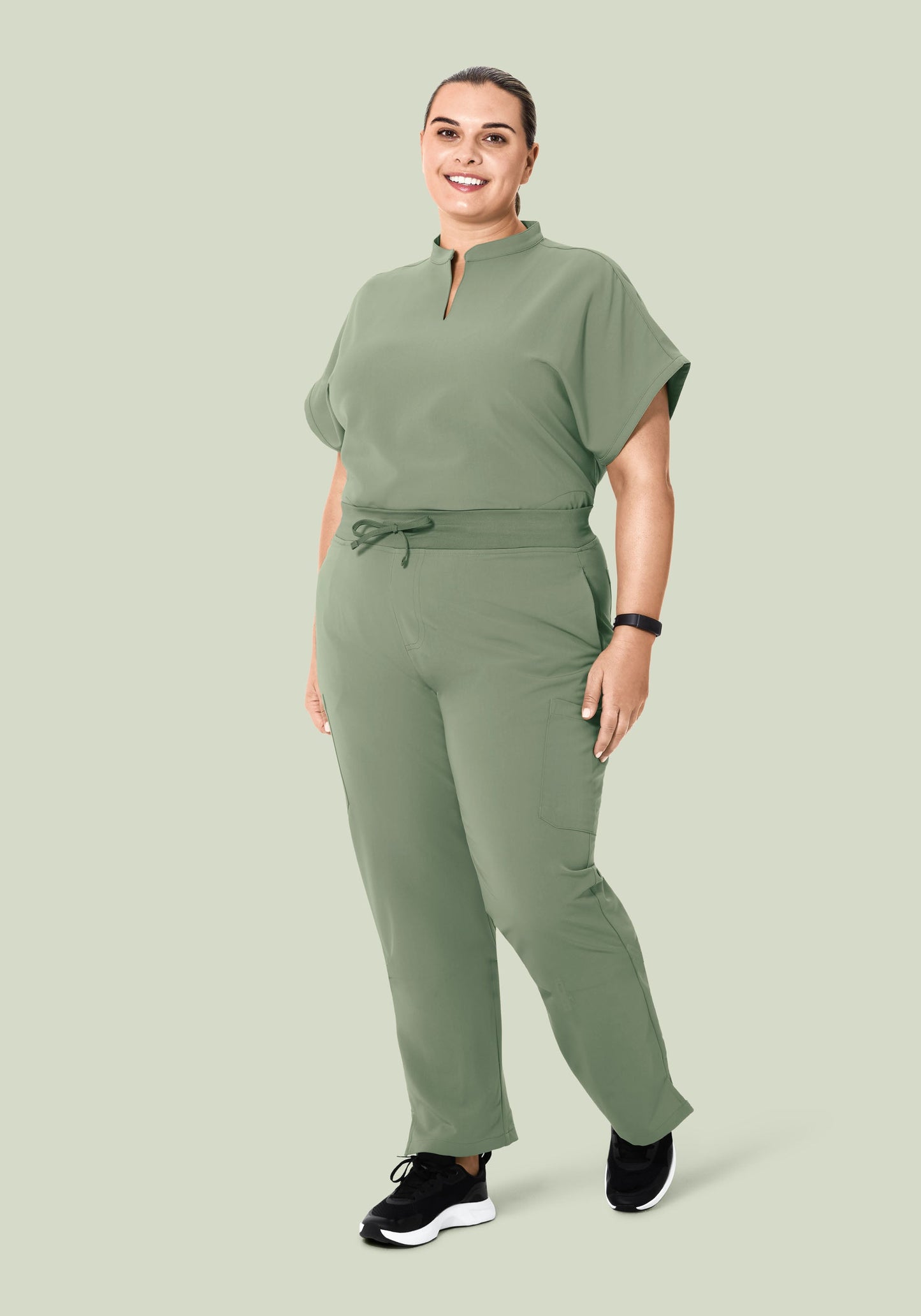 High Waisted Cargos Cool Sage